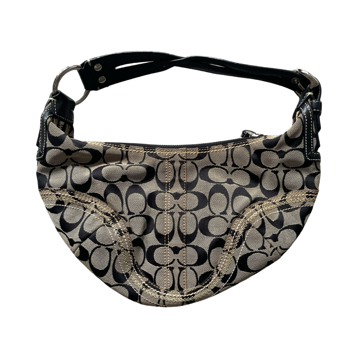 Coach Monogram Braided Strap Shoulder Bag