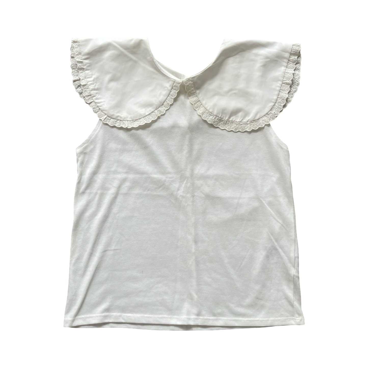 Oversized Collar Sleeveless Top