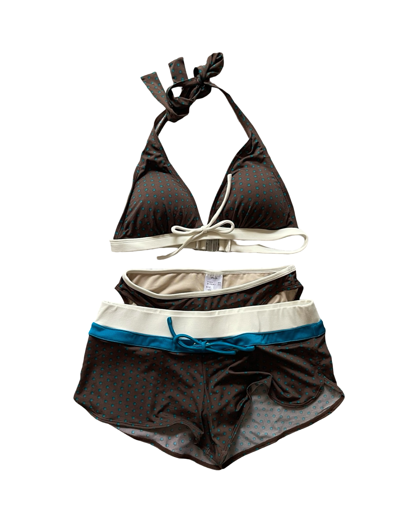 Polka Dot 3 Piece Short Swim Set