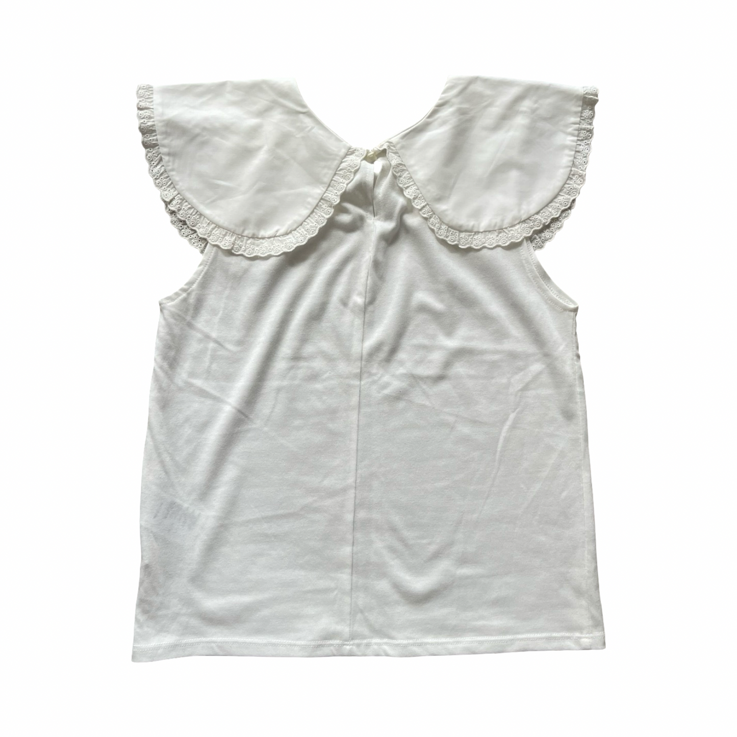 Oversized Collar Sleeveless Top