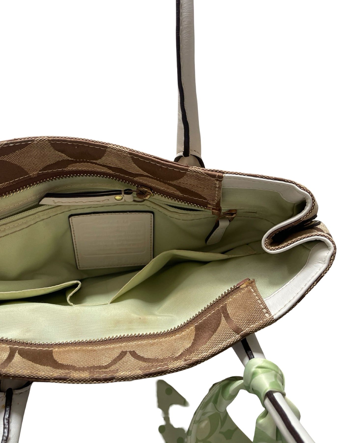 Coach Monogram Scarf Shoulder Bag