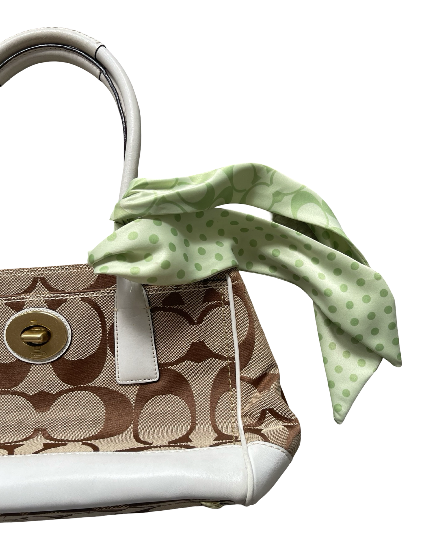 Coach Monogram Scarf Shoulder Bag