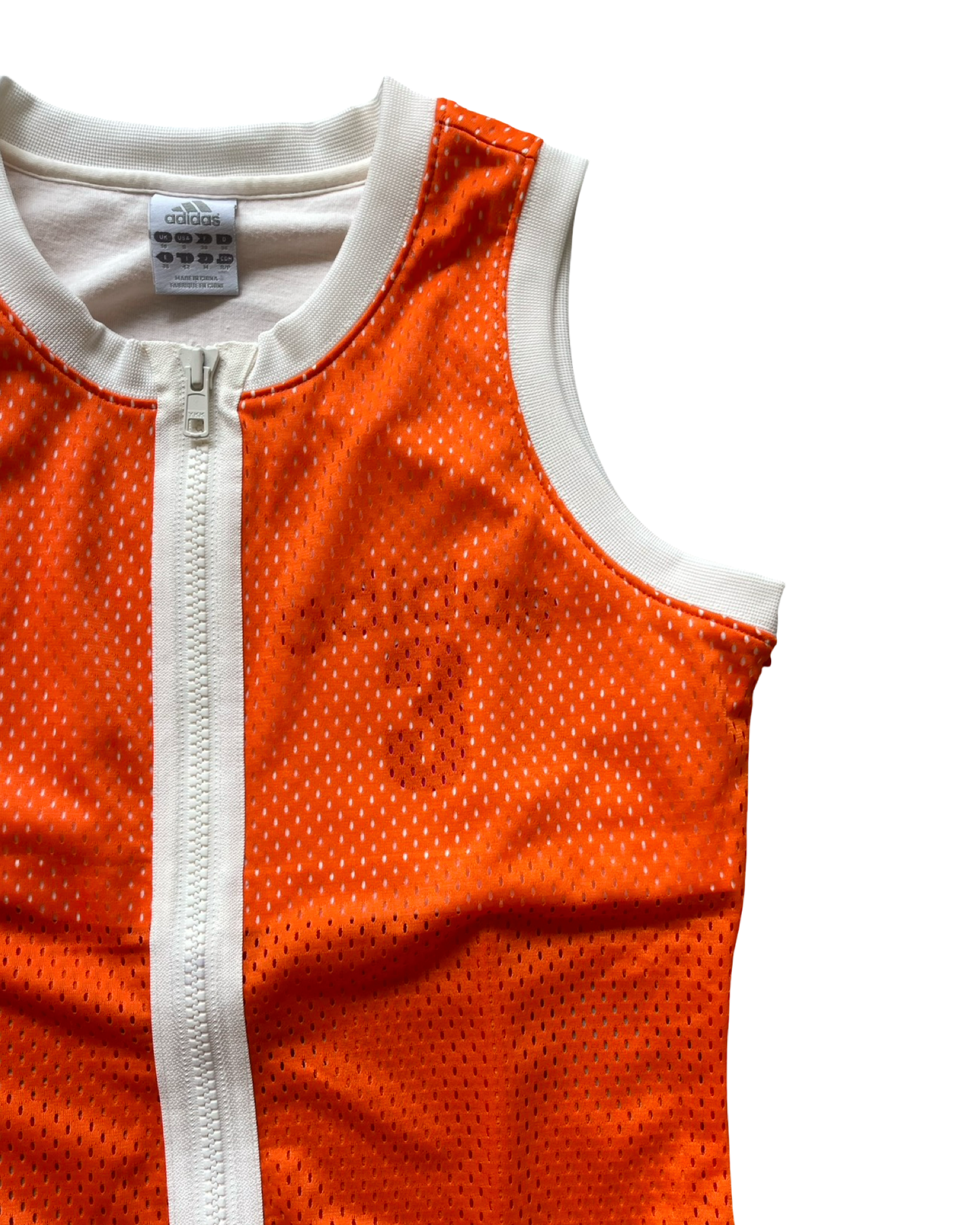 Adidas Mesh Zip Up Tank Top