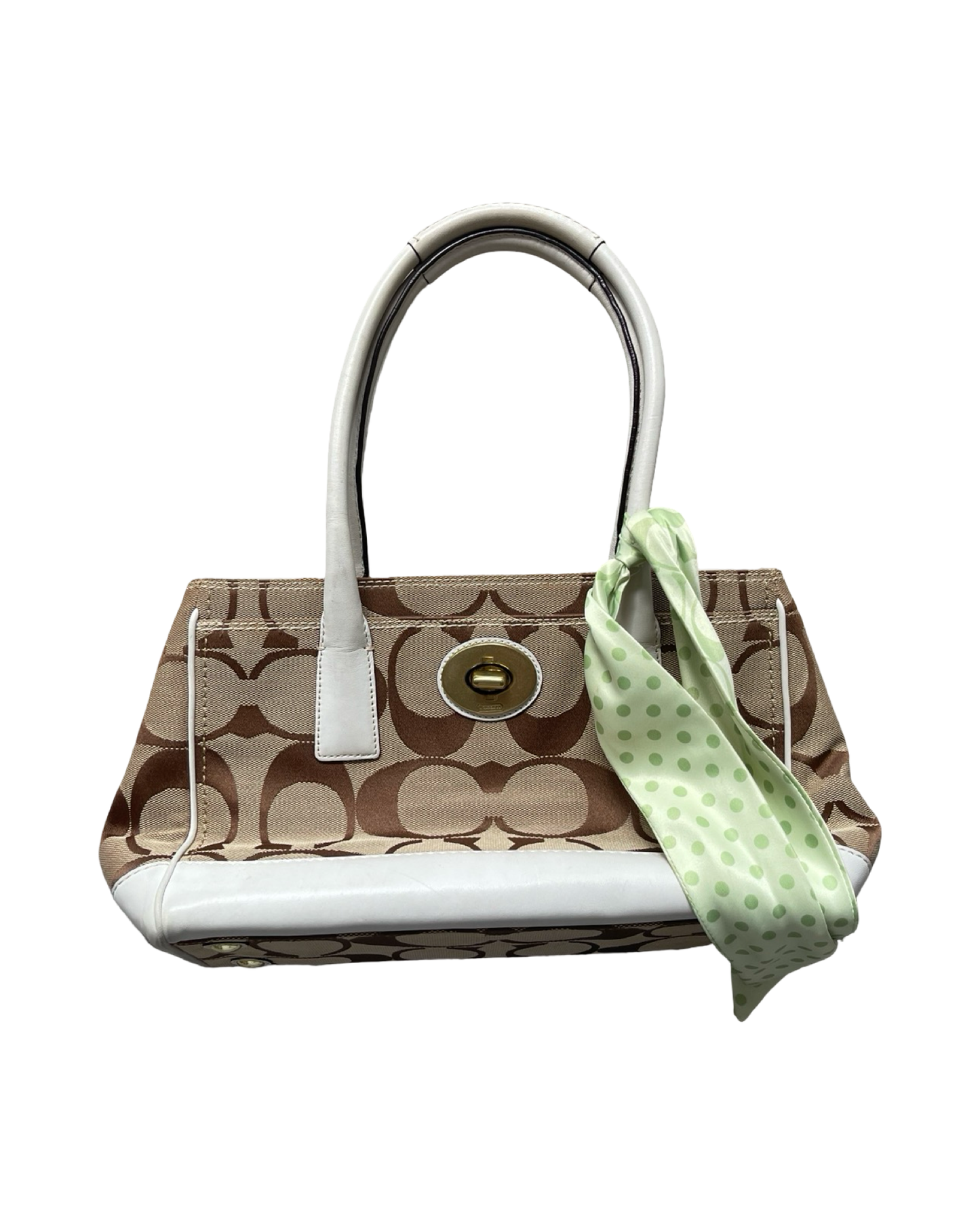 Coach Monogram Scarf Shoulder Bag