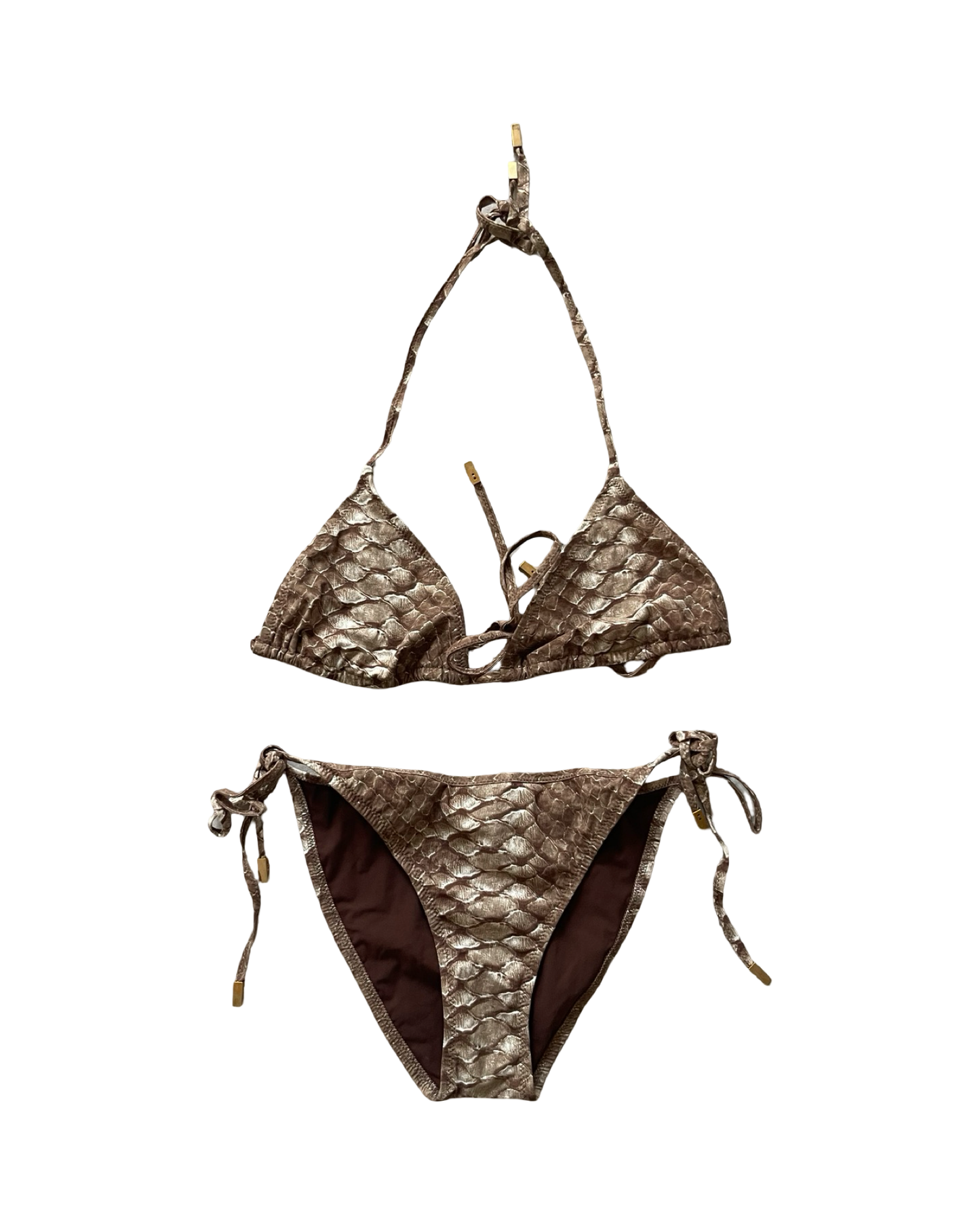 Snake Print Two Piece Bikini Set