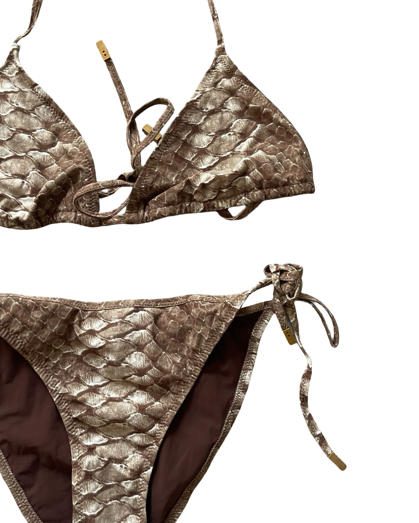 Snake Print Two Piece Bikini Set