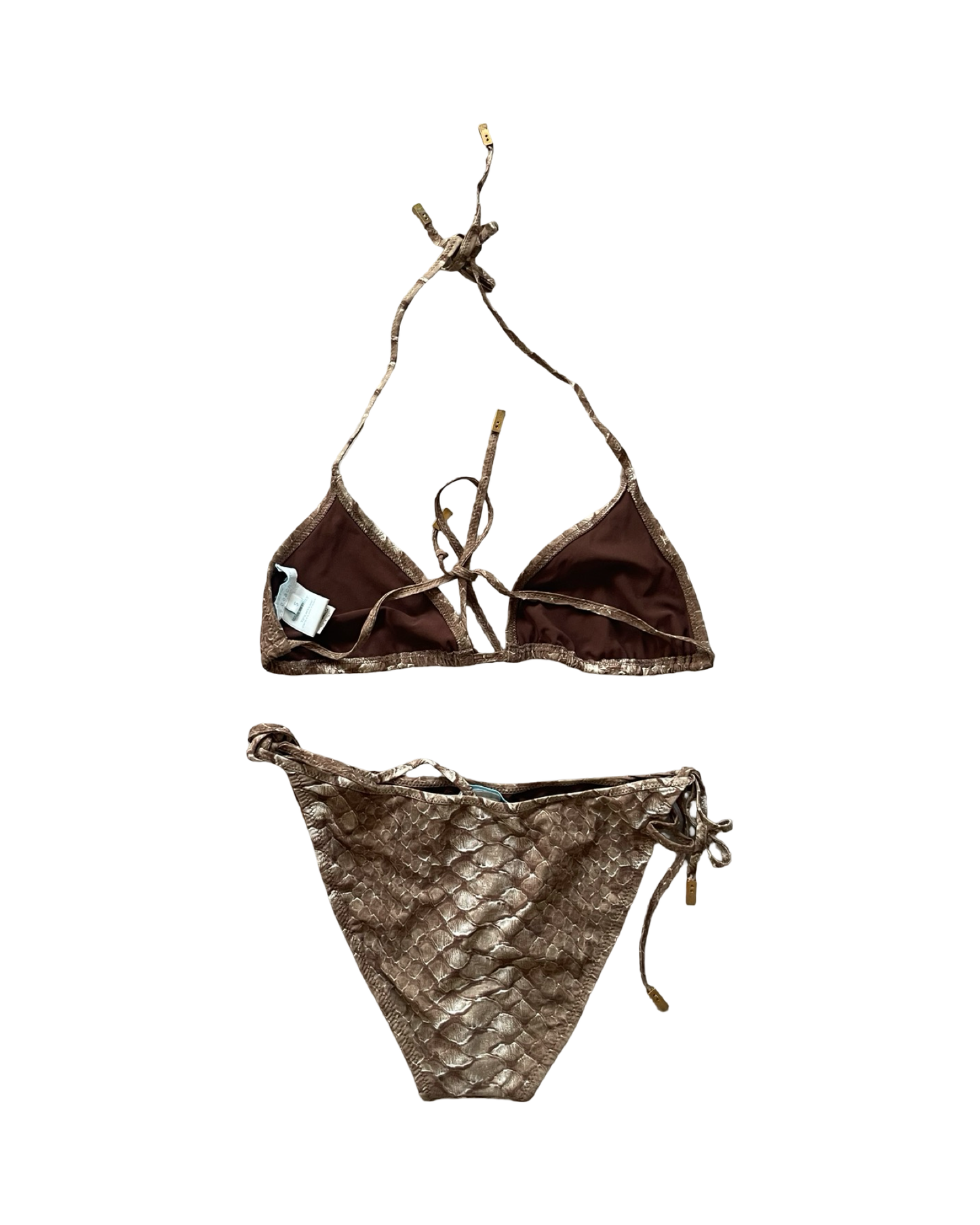 Snake Print Two Piece Bikini Set