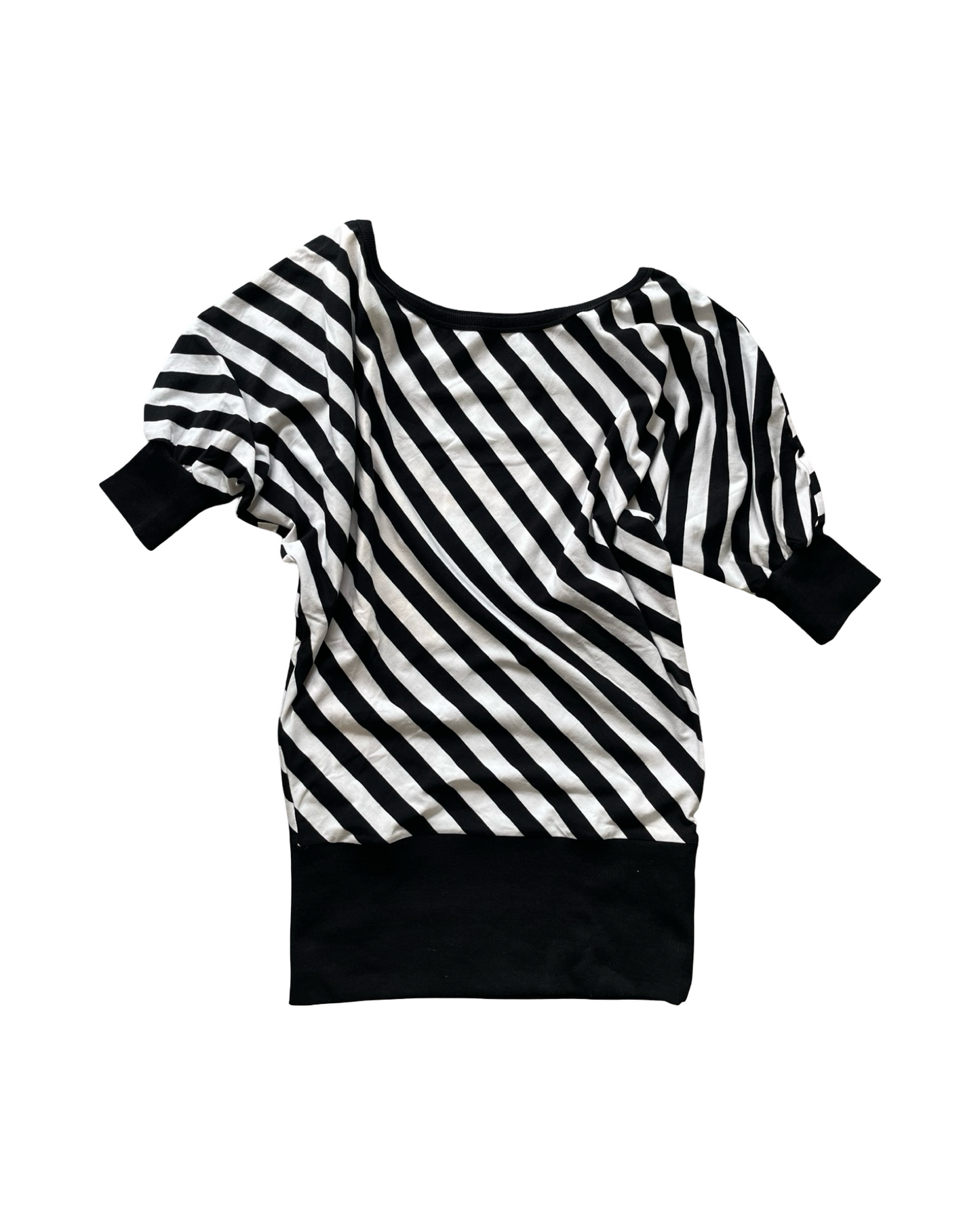 Slouchy Stripe Batwing Top