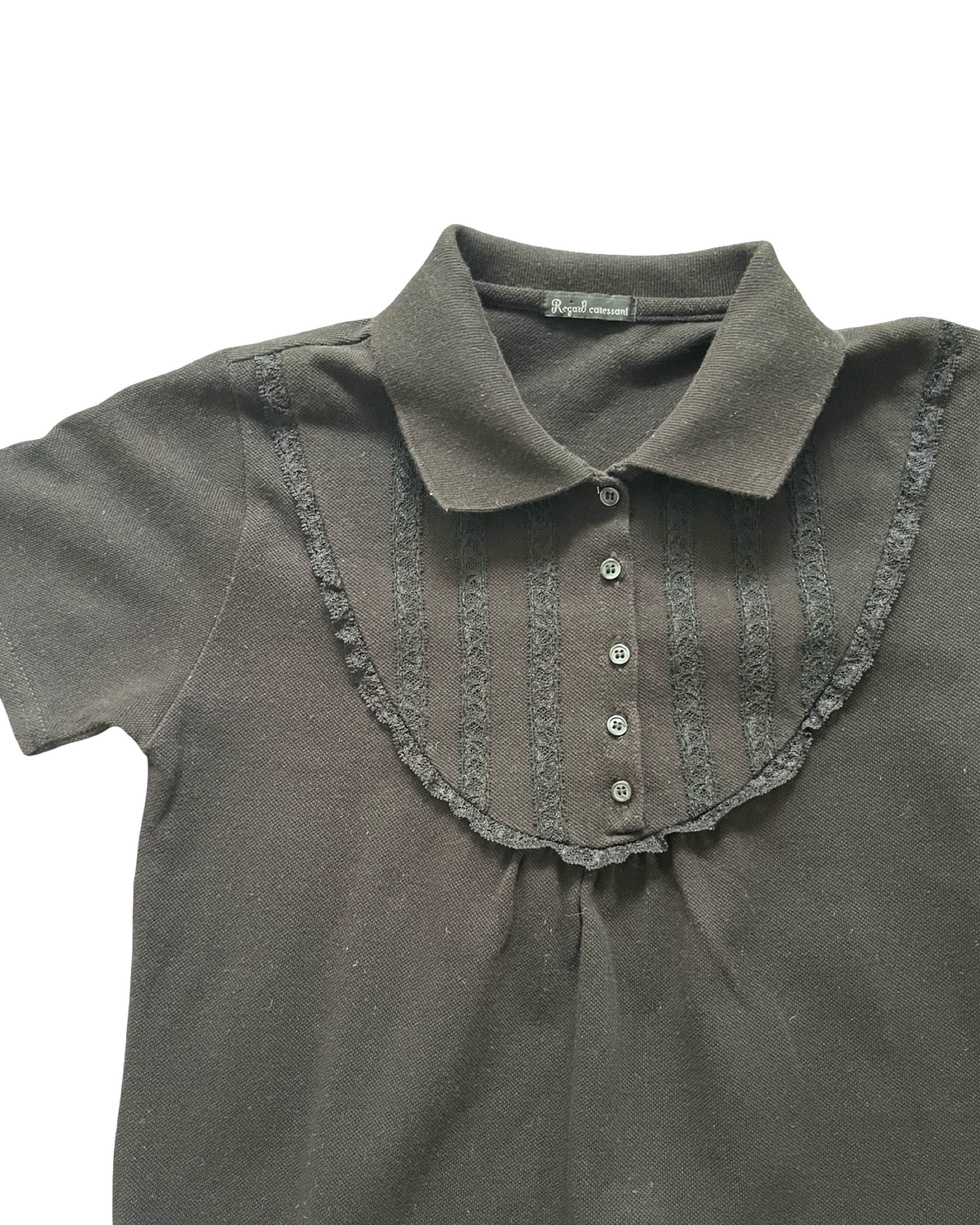 Lace Detail Polo Shirt