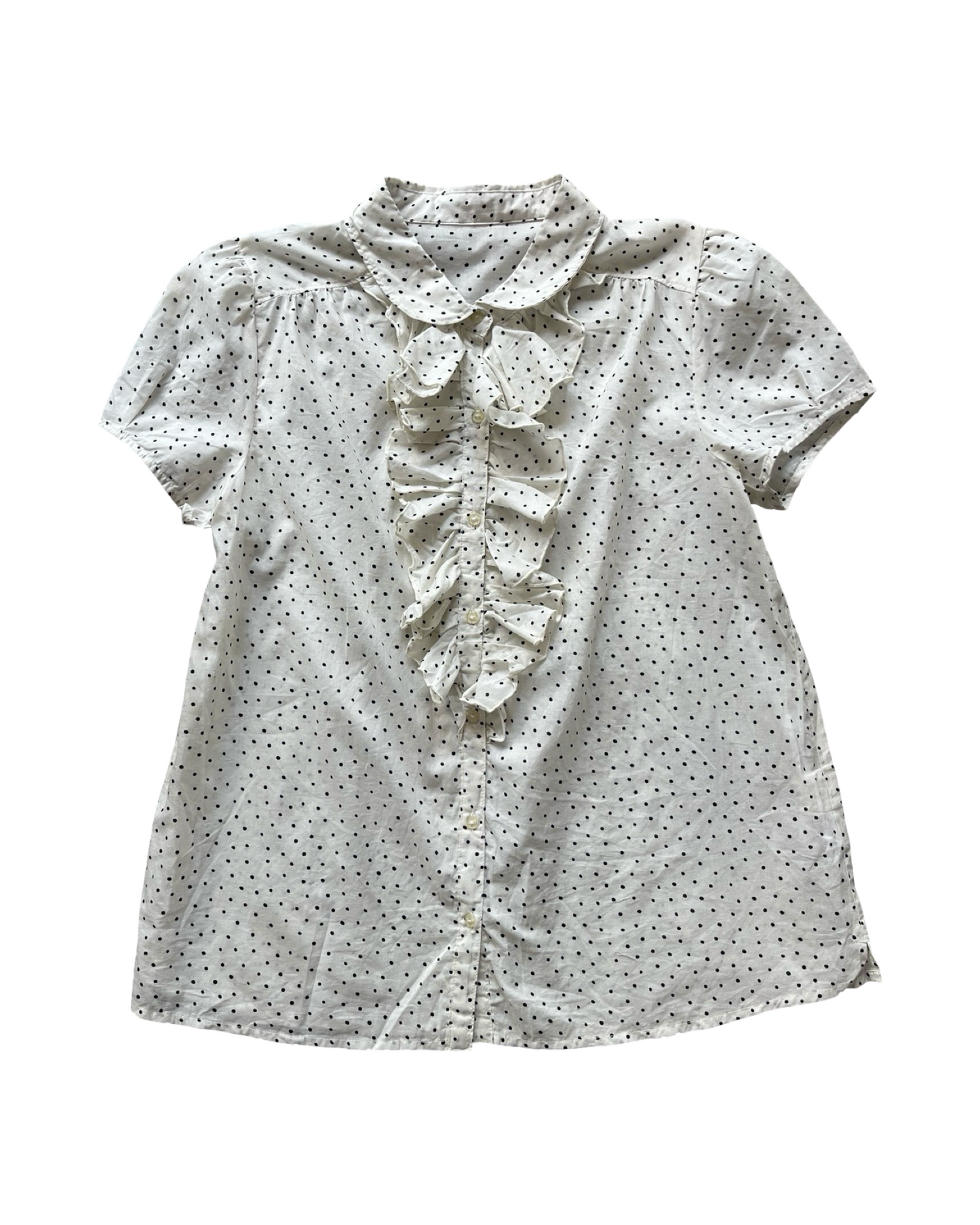 Polka Dot Ruffle Blouse
