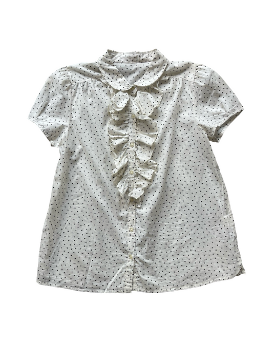 Polka Dot Ruffle Blouse