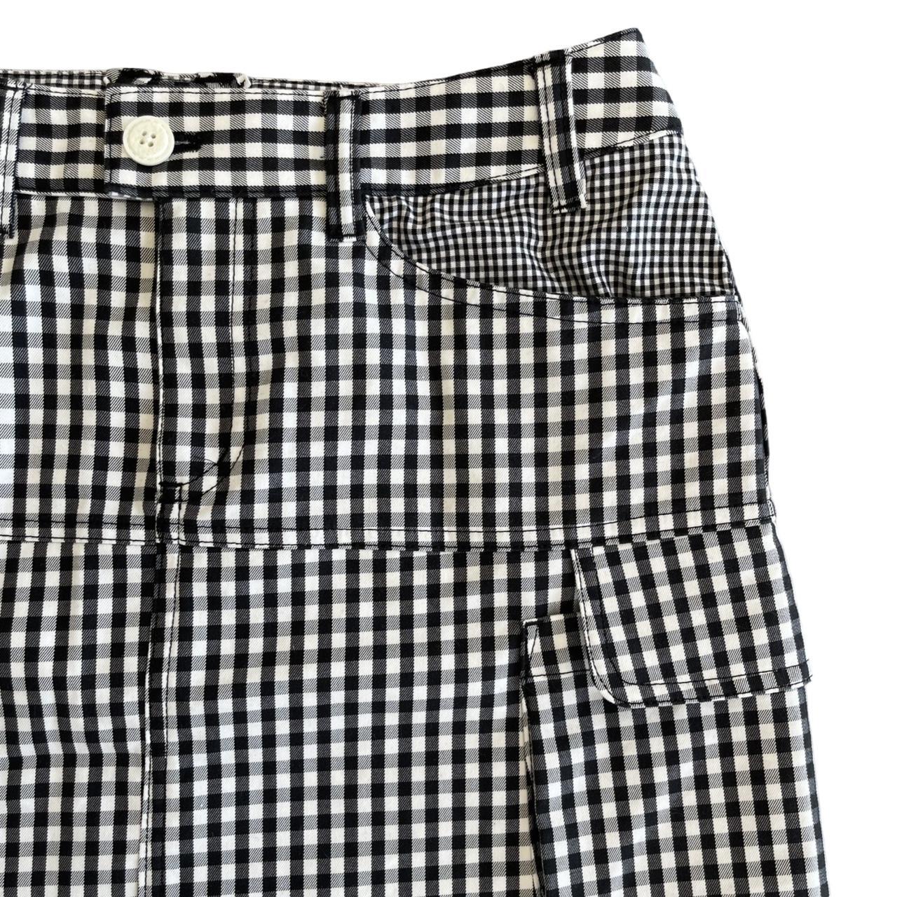 gingham cargo skirt