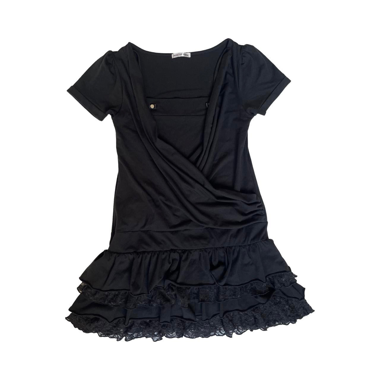 layered ruffle mini dress