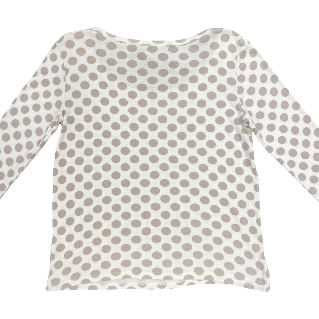 polka dot long sleeve top