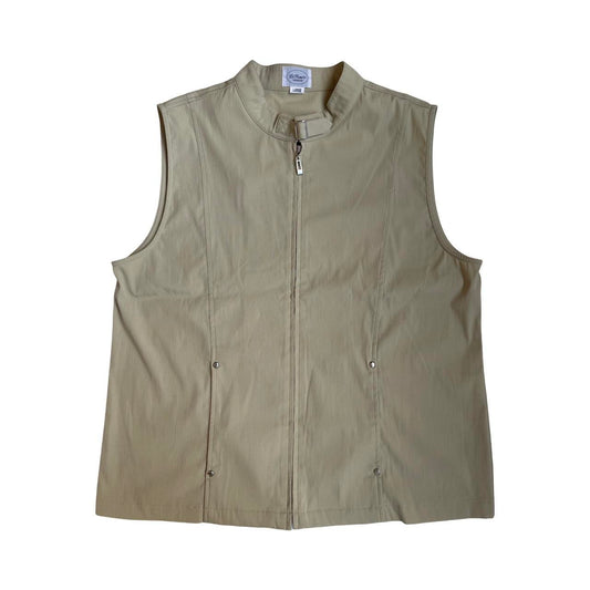 high neck zip up vest