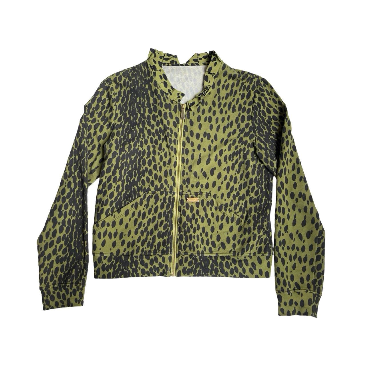 blumarine cheetah zip up